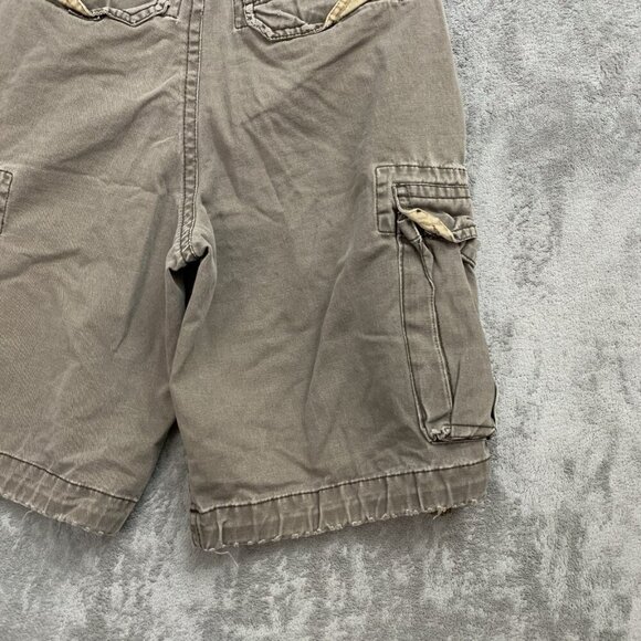 Aeropostale A87 Shorts Mens Size 29x10” Brown Cargo Drawstring Distressed Y2K - Picture 12 of 12